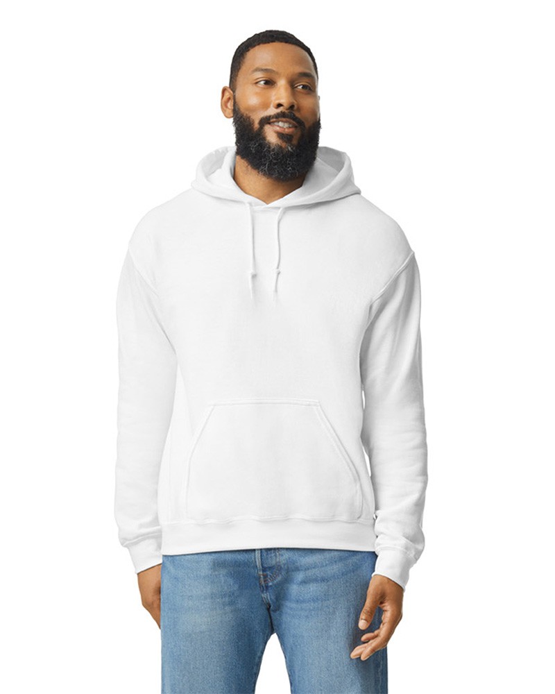 Gildan Men's Rib Knit Hooded Sweatshirt - Mint Green, Large, Pouch Pocket - View #6