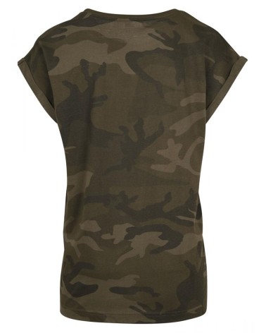Build Your Brand - Ladies Extended Shoulder Camo Tee